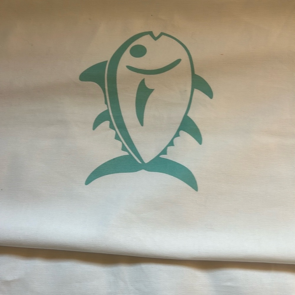 All cotton beachy teal shower curtain